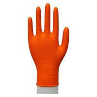 Disposable Orange Grip Nitrile Gloves L