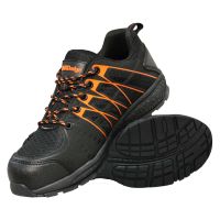 Hardedge Black Safety Trainer With Orange Detail