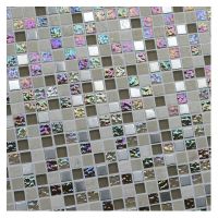 Athens Travertino Glass Mosaic Wall Tile 300 x 300mm