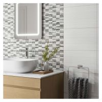 Creswell Grey & White Mosaic Wall Tile 300 x 300mm