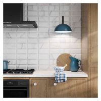 Metro Gloss Calacatta Ceramic Wall Tile 100 x 200mm