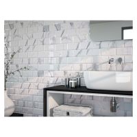 Metro Gloss Calacatta Ceramic Wall Tile 100 x 200mm