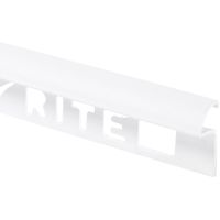 White PVC Round Profile Tile Trim 9mm x 2.5m