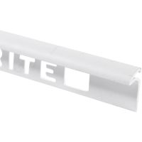 White PVC Round Profile Tile Trim 7mm x 2.4m