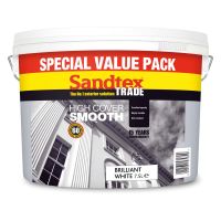 Sandtex Trade High Cover Smooth Masonry Paint Brilliant White 7.5L