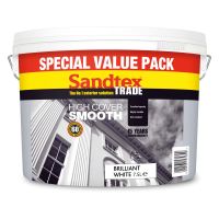 Sandtex Trade High Cover Smooth Masonry Paint Brilliant White 7.5ltr