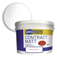 Selco Contract Matt Emulsion Brilliant White 10ltr