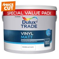 Dulux Trade Vinyl Matt Emulsion Brilliant White 7.5L