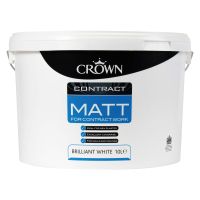 Crown Contract Matt For Contractors Emulsion White 10ltr