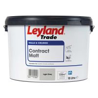 Leyland Contract Matt Emulsion Light Grey 10ltr