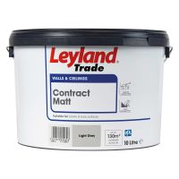 Leyland Contract Matt Emulsion Light Grey 10L