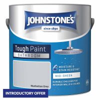 Johnstones Bathroom Mid Sheen Emulsion Manhattan Grey 2.5ltr