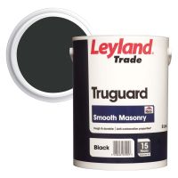 Leyland Trade Truguard Smooth Masonry Paint Black 5ltr