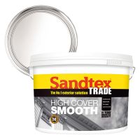 Sandtex Trade High Cover Smooth Masonry Paint Brilliant White 10ltr