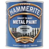 Hammerite Direct to Rust Metal Paint Smooth Silver 750ml