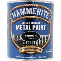 Hammerite Direct To Rust Smooth Metal Paint  Black