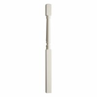 White Primed One Piece Stair Newel Turning 91 x 196 x 1500mm