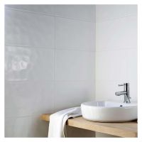 Bumpy Gloss White Ceramic Wall Tile 250 x 400mm