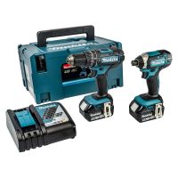 Makita 18V Combi Drill & Impact Driver Twin Pack With 2 x 5Ah Batteries