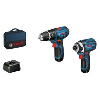 Bosch 12V Combi Drill & Impact Driver Twin Pack With 2 x 2Ah Batteries