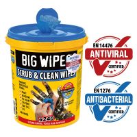 Big Wipes Scrub & Clean Wipe 240 Bucket