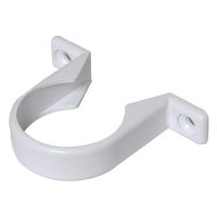 FloPlast 32mm White Solvent Weld Pipe Clips Pack of 3