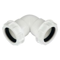 FloPlast 32mm White Compression 90° Knuckle Bend