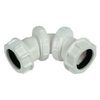 FloPlast 32mm White Compression 0° - 90° Adjustable Bend