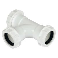 FloPlast 40mm White Compression Swept Tee