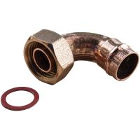 Copper Solder Ring Bent Tap Connector 15mm x ½" Pack of 2