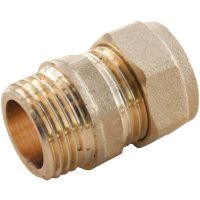 Copper Compression Male Straight Coupler 15mm x ½"