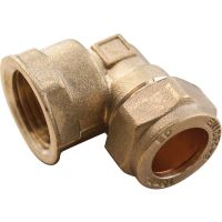 Copper Compression Female Elbow 15mm x ½"
