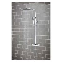 Plaza Square Bar Rigid shower Valve & Twin Head Kit