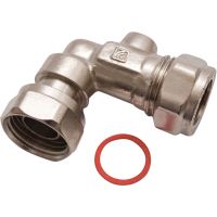 Chrome Angled Service Valve 15mm x ½"