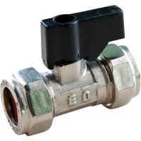 Chrome Isolator Valve with Handle 15mm