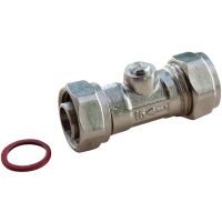 Chrome Straight Service Valve 15mm x ½"