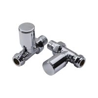 Straight Angled Towel Rail Radiator Valves Pack of 2