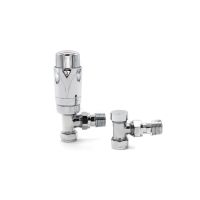 Westco 15mm Angled TRV & Lockshield Chrome Radiator Valve