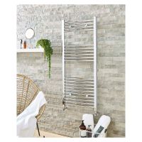 Straight Chrome Heated Towel Rail 600 x 1200mm