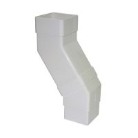 FloPlast White 65mm Square Adjustable Downpipe Offset Bend