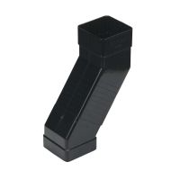FloPlast Black 65mm Square Adjustable Downpipe Offset Bend