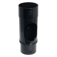 FloPlast Black 68mm Round Downpipe Access Pipe