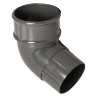 FloPlast Anthracite Grey 68mm Round Downpipe 112.5° Offset Bend