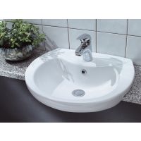 Lecico Atlas 1 Tap Hole Semi Recessed Basin 496 x 420mm