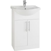White 550mm Bathroom Vanity Unit & Basin