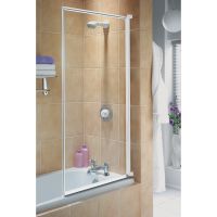 Aqualux AQUA3 White Framed Bath Shower Screen
