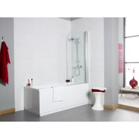 K-Vit Koncept Chrome Radius Edge Bath Screen 1400 x 780mm