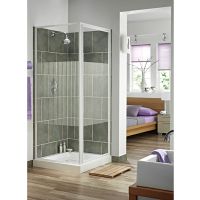 Aqualux AQUA3 760mm Pivot Shower Door & Side Panel Pack