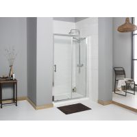 K-Vit Silver Sliding Shower Door 1200 x 1850mm