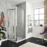 K-Vit Silver Bi-Fold Shower Door